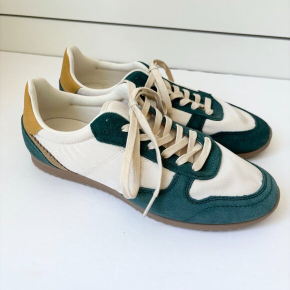 NWOT Zara white and green sneakers with yellow on back - Picture 3 of 6